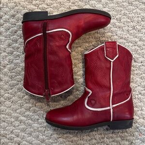 Genuine Leather Red Cowboy Boots